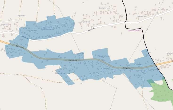 PODOBSZAR REWITALIZACJI NR 5 W REJONIE ULIC ZAKOPIAŃSKA I MALEJOWSKA Podobszar Zakopiańska/Malejowska to najstarsza część miasta, to tutaj stały dwa domy wczasowe w okresie międzywojennym, w których