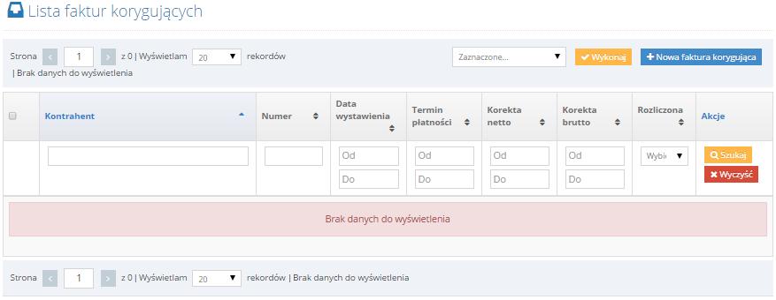 10.3 Faktury korygujące Instrukcja Użytkownika Moduł umożliwia przygotowanie faktury.