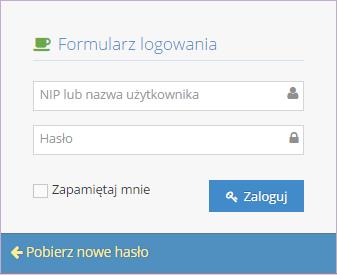 Panel podatnika Gdy logujemy się do systemu po raz pierwszy lub w przypadku zaginięcia hasła