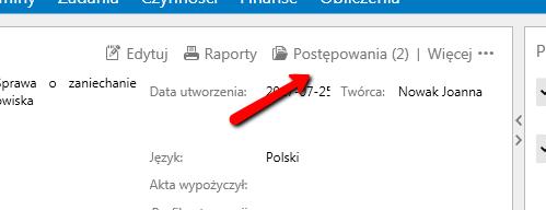 Pozostałe elementy sprawy głównej nie zostaną w postepowaniu ujęte, np. dokumenty czy terminy.