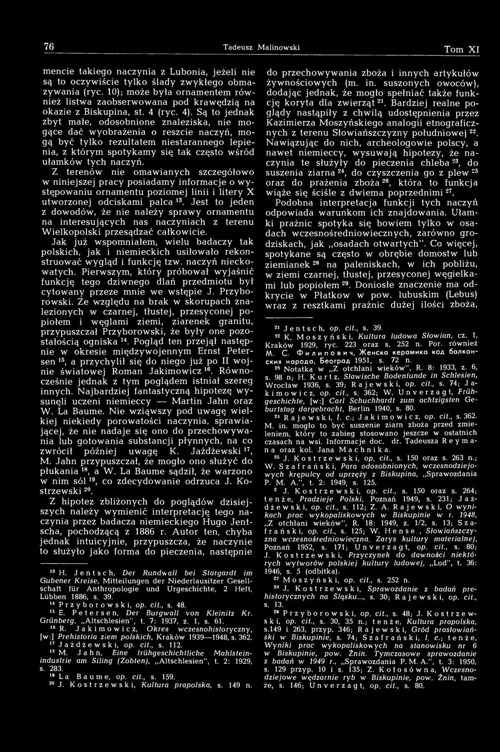 Jest to jeden z dowodów, że nie należy sprawy ornamentu na interesujących nas naczyniach z terenu Wielkopolski przesądzać całkowicie.