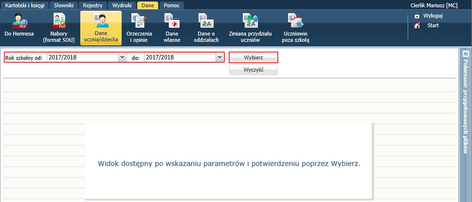 UONET+. W jaki sposób dyrektor szkoły może wykorzystać system w swojej codziennej pracy? 10/20 Rysunek 18.