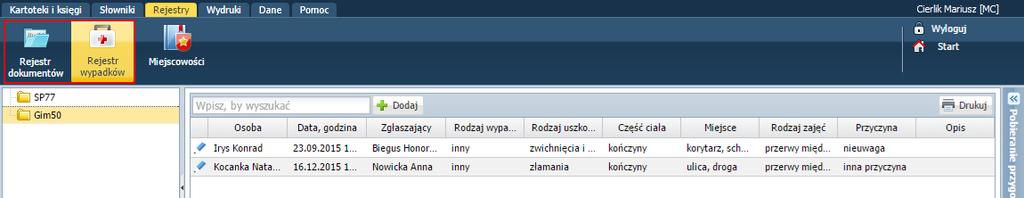 Aby wyświetlić listę tych jednostek, należy przejść do widoku Słowniki/ Jednostki obce. Aby obejrzeć szczegółowe dane jednostki, należy kliknąć ikonę w jej wierszu. : Rysunek 14.