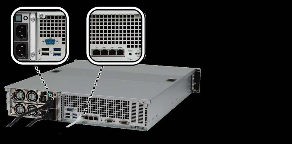 Uruchom serwer RackStation 1 Podłącz jeden koniec każdego