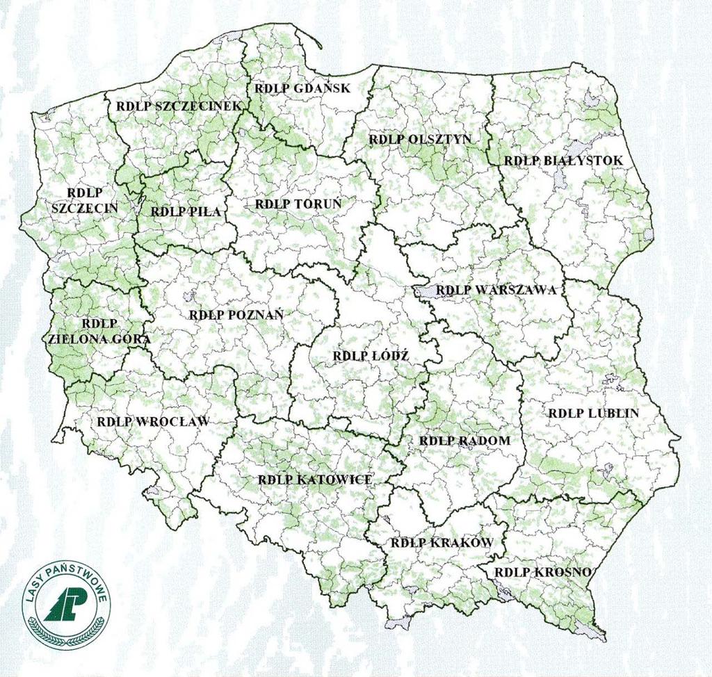 RDLP w Szczecinie Zasięgi terytorialne
