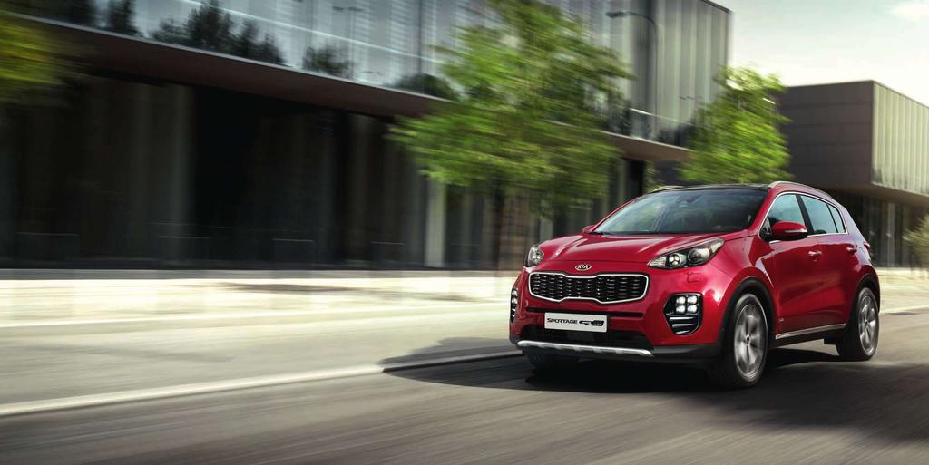 Stylistyka nadwozia wersji GT Line Emocje w każdym detalu Nowa Kia Sportage w wersji GT Line wyróżnia się jeszcze bardziej