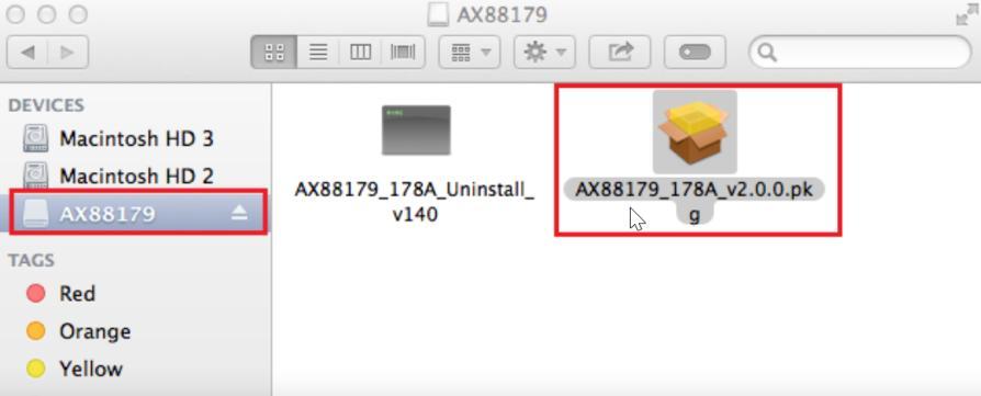 II-2. System Mac OS Instalacja sterownika 1. Kliknij na "AX88179_178A.