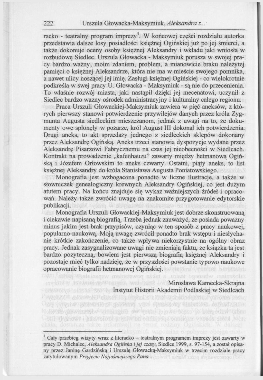 222 Urszula Głowacka-Maksymiuk, A leksandra z.. racko - teatralny program imprezy 3.