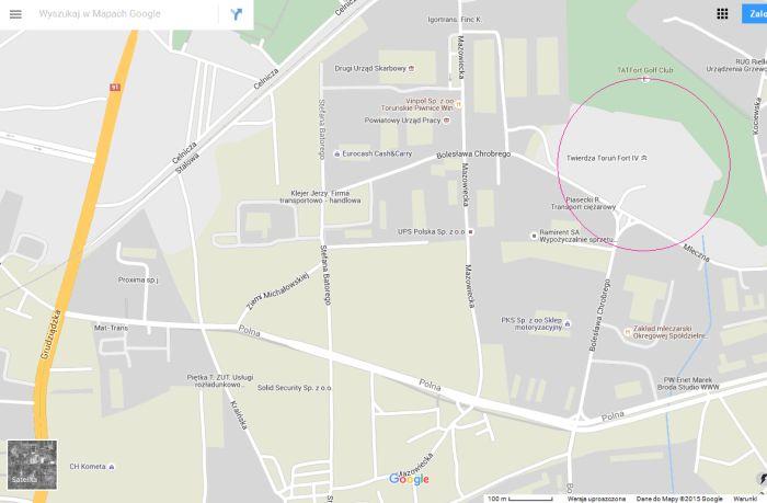 Chrobrego 86 Tak ygląda jazd do Fortu IV przy skrzyżoaniu ulic : Bolesłaa Chrobrego i Mlecznej ( dojazd od ulicy