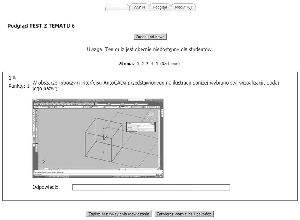 The Journal of Polish Society for Geometry and Engineering Graphics Volume 23 (2012), 57-65 61 rather, they facilitate revisions of the material and memorizing of commands and their use.