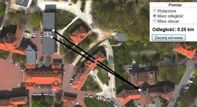 Po uwzględieiu odległości między ateami, faktycza odległość: atea adawcza przeszkoda tereowa atea odbiorcza wyosi 105,8 m. Kalkulacja ta jest porówywala z długością drogi sygału (rys.