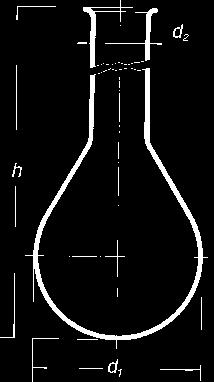 Kolba Kjeldahla Flasks Kjeldahl PN 70 4049 Pojemność d d h 1 2 632.
