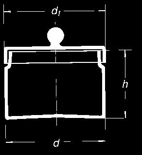 wywiniętym obrzeżem Specicimen jars with rim d d h 1 2 632.
