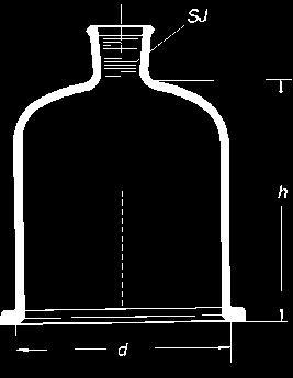 Dzwon szklany, z kołnierzem i szyjką ze szlifem Bell jars with
