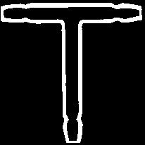 1 Rurki połączeniowe, typ T, z końcówkami na wąż Connecting tubes, T shape, with
