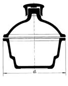 Eksykator z gniazdem plastikowym Desiccator with plastic knob d Oznaczenie 632.