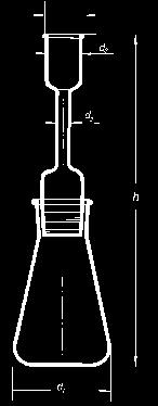 cylindrical, graduated ISO 3507 h Pojemność 632.