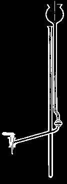 Mikrobiureta Banga, typu prostego Microburette, Bang, straight bore stopcock Pojemność Podziałka 632.