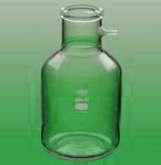 Kolba filtracyjna ze szklanym podłączeniem bocznym, forma cylindryczna Flask filtering with plastic side hose connection DIN 12 475 Pojemność d d h 1 2 632.