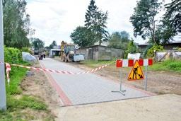 parking w Wąpiersku, garaż dla OSP Kiełpiny,