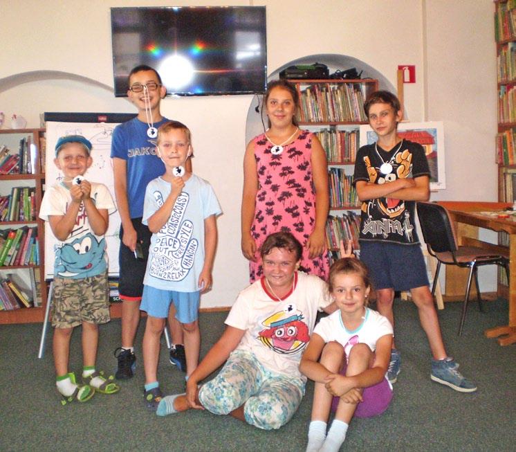 Chłopaki (miejsce trzecie). Wakacje w Bibliotece KULTURA W Miejsko-Gminnej Bibliotece Publicznej w Lidzbarku w lipcu i sierpniu odbywały się wakacyjne zajęcia dla dzieci i młodzieży.