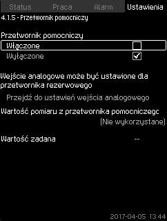 Polski (PL) 7.7.8 Przetwornik pomocniczy (4.1.5) 7.7.9 Program czasowy (4.1.6) Rys. 44 Przetwornik pomocniczy Rys.
