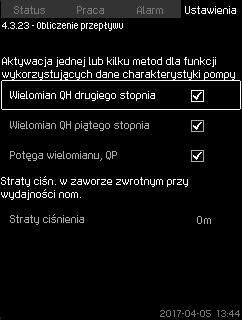 Polski (PL) 7.7.44 Obliczenie przepływu (4.3.23) 7.7.45 Praca zredukowana (4.3.24) Rys. 94 Obliczenie przepływu Rys. 95 Praca zredukowana Jak opisano w części 7.7.41 Dane charakt. pompy (4.3.19), sterownik CU 352 może optymalizować pracę zależnie od charakterystyki pompy i parametrów silnika.