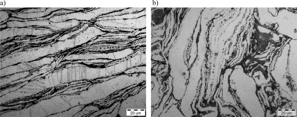 1070 Fig. 9. Microstructure of composite Ag/ZnO+Ag 2 MoO 4 compacted with pressure 400 MPa: longitudinal (a), crosswise (b) microsection Fig. 10.