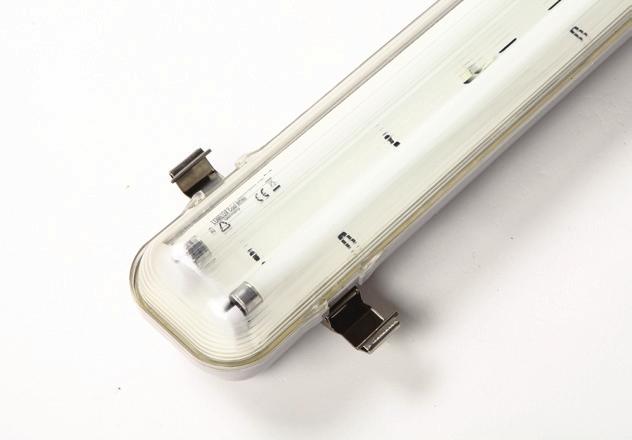 The luminaire is ideal for dusty and humid places. The body and the diffuser made of polycarbonate ensures full protection against mechanical damages.