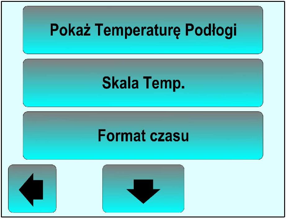 Przyciski zmieniają wartość danego pola.