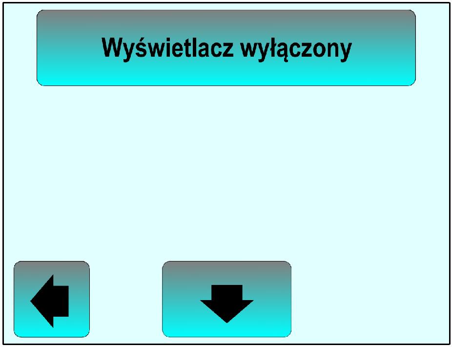 Wyłączenie lub włączenie funkcji DST odbywa się przyciskami (wybór potwierdza niebieska obwódka