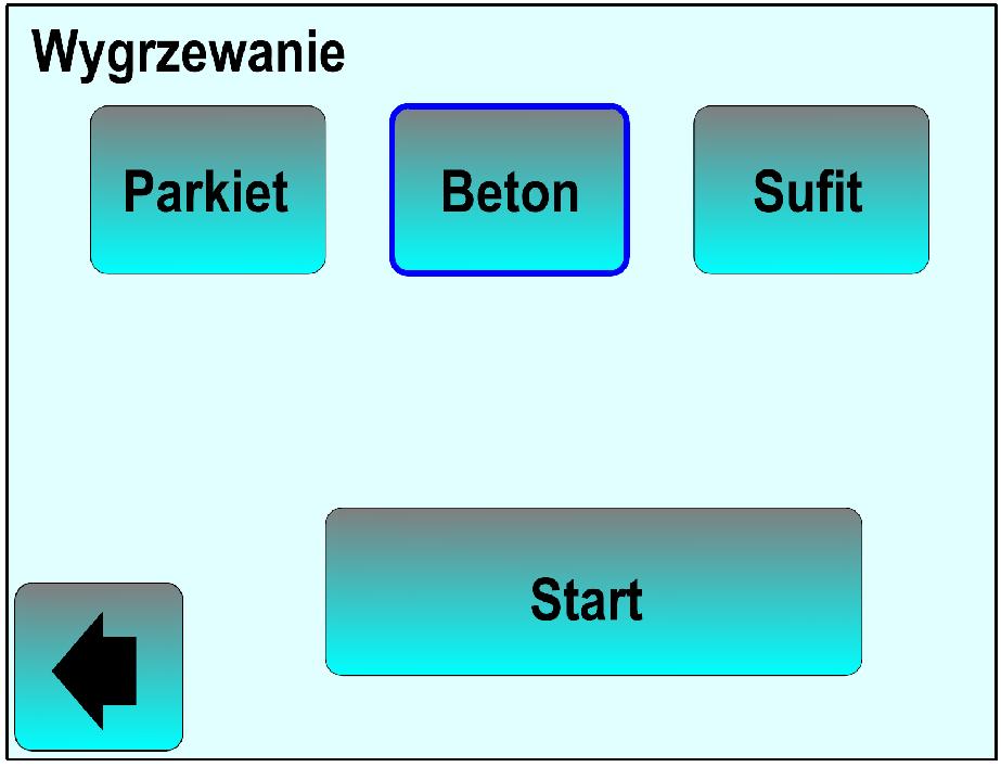 Uwaga: Wartości ustawiane dla tego parametru są aktywne tylko dla następujących układów czujników (patrz ): Przycisk - wbudowany czujnik powietrzny i limitujący podłogowy na wejściu 1.