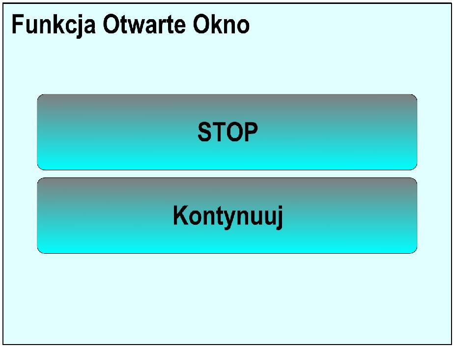 Wybór wartości - termostat włącza ogrzewanie zgodnie z realizowanym programem. Przycisk akceptacja wyboru i powrót do poprzedniej pozycji ustawień.