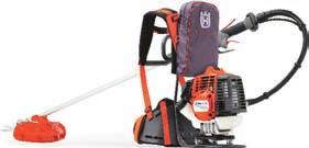 HUSQVARNA 324RX HUSQVARNA 553RBX Maszyna zarówno do wyrównywania trawnika, jak i ścinania wysokiej trawy Silnik czterosuwowy, zasilany wyłącznie benzyną.