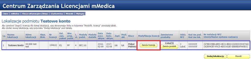 Zamówienie puli SMS Rozdział Zamówienie puli SMS 2 Przed rozpoczęciem pracy z modułem SMS należy dokonać zamówienia licencji oraz puli SMS przez sklep internetowy w Centrum Zarządzania Licencjami