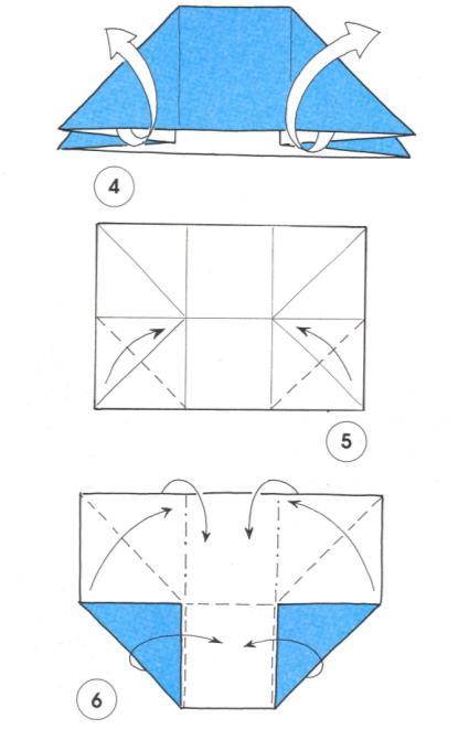 Z kwadratowej kartki o boku 8 cm origamista Janek złożył ostrosłup wg poniższego diagramu. Jakie pole powierzchni całkowitej i jaką objętość ma ten ostrosłup? Zapisz rachunki i podaj argumentację.
