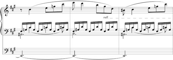 Przykład 16. C. Franck, Fantaisie en la, fragment tematu B, t.