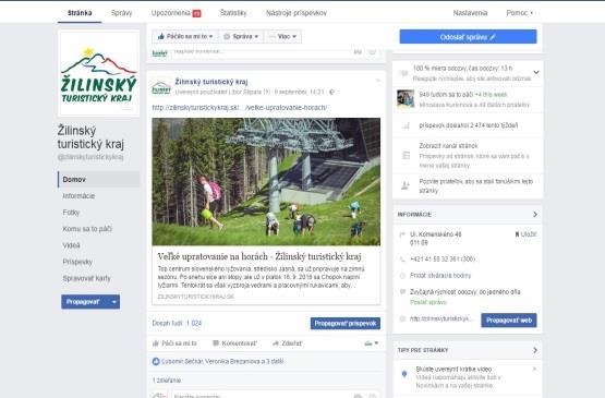 aktualizácia, rozširovanie a dopĺňanie obsahu web stránky aktívna komunikácia na sociálnej sieti