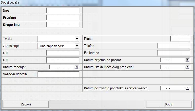 4. Dodavanje, uređivanje i uklanjanje vozila, vozača, tvrtki, prikolica i naselja. 4.1.