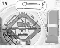 transportowym 3 72 zestaw do naprawy opon, śrubokręt i ucho holownicze znajdują się w szufladzie pod fotelem przedniego pasażera 3 70.