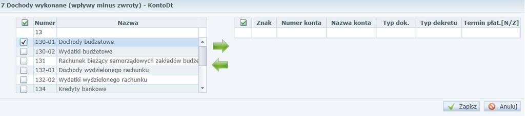 Definicje raportów budżetowych 28 Ćwiczenie 1. Przygotowanie definicji zestawienia Rb-27s 1. Kliknij w menu kartę Administracja i wybierz funkcję Parametry aplikacji. 2. W drzewie danych w gałęzi Definicje raportów budżetowych zaznacz pozycję Rb-27s.