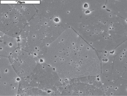Microstructure of yttria samples sintered in various conditions: a) STR, PF+IZO, 17 C/1 h/air, b) N2_4, PF+IZO,17