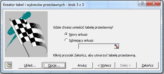 prawidłowość wybranego zakresu danych wybierając Dalej > 4.