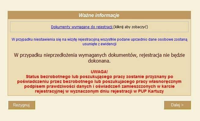 (Rys. 24) W następnym oknie wyświetlą się Ważne informacje, które także należy dokładnie przeczytać. (Rys.