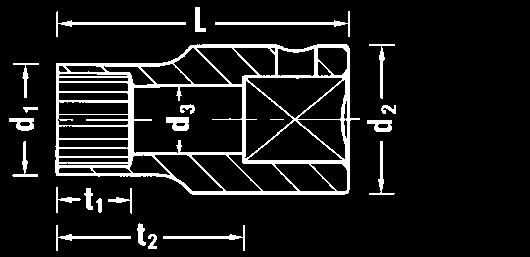 Nasadki, elementy napędowe /2'' 2.5 20 74- TCS 50TX/54TX/7 xö 75 x 50 x 40 mm, 7-elementowy 96 8 87 6 82 202,5 Nr 50TX /2'' a rozm. E0; E; E2; E4; E6; E8; E20; E24 Nr 54TX /2'' a rozm.