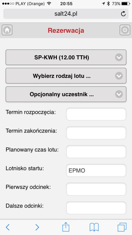Str. 20 Rezerwacje Tworzenie rezerwacji Utworzenie nowej rezerwacji następuje po wybraniu przycisku Rezerwuj.