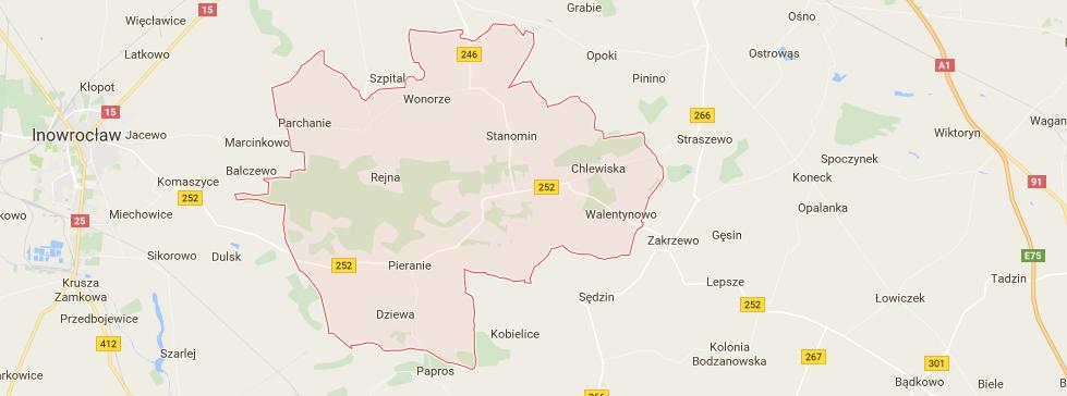 2. Uproszczona diagnoza gminy z wnioskami 1 Położenie gminy Gmina Dąbrowa Biskupia leży w województwie kujawsko-pomorskim, we wschodniej części powiatu inowrocławskiego, nad Kanałem Parchańskim.