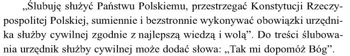 wykonywanie poleceń Zachowanie tajemnicy urzędowej 1998 Służba