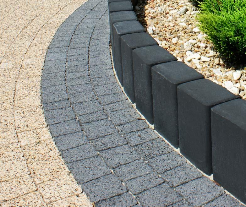 Obrzeża dekoracyjne PALISADY PALISADA PROSTOKĄTNA Wymiar: 100x160x400 IloÊç sztuk w pakiecie: 120 sztuk 100 160 400 160 Prostokàtny profil palisady doskonale pasuje do szerokiej gamy modeli kostki