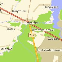 Mapa 8: Rozmieszczenie dróg krajowych i drogi wojewódzkiej na terenie gminy